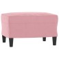 vidaXL 3-Sitzer-Sofa mit Hocker Rosa 180 cm Samt vidaXL 3-Sitzer-Sofa mit Hocker Rosa 180 cm Samt