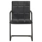 vidaXL Freischwinger 2 Stk. Schwarz Echtleder vidaXL Freischwinger 2 Stk. Schwarz Echtleder