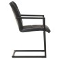 vidaXL Freischwinger 2 Stk. Schwarz Echtleder vidaXL Freischwinger 2 Stk. Schwarz Echtleder
