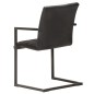 vidaXL Freischwinger 2 Stk. Schwarz Echtleder vidaXL Freischwinger 2 Stk. Schwarz Echtleder