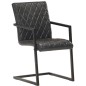 vidaXL Freischwinger 2 Stk. Schwarz Echtleder vidaXL Freischwinger 2 Stk. Schwarz Echtleder