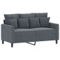 vidaXL 2-Sitzer-Sofa Dunkelgrau 120 cm Samt vidaXL 2-Sitzer-Sofa Dunkelgrau 120 cm Samt