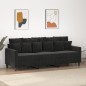 vidaXL 3-Sitzer-Sofa Schwarz 180 cm Samt vidaXL 3-Sitzer-Sofa Schwarz 180 cm Samt