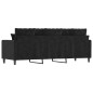 vidaXL 3-Sitzer-Sofa Schwarz 180 cm Samt vidaXL 3-Sitzer-Sofa Schwarz 180 cm Samt