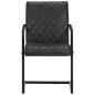 vidaXL Freischwinger 4 Stk. Schwarz Echtleder vidaXL Freischwinger 4 Stk. Schwarz Echtleder