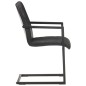 vidaXL Freischwinger 4 Stk. Schwarz Echtleder vidaXL Freischwinger 4 Stk. Schwarz Echtleder