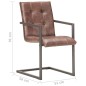 vidaXL Freischwinger 4 Stk. Braun Echtleder vidaXL Freischwinger 4 Stk. Braun Echtleder