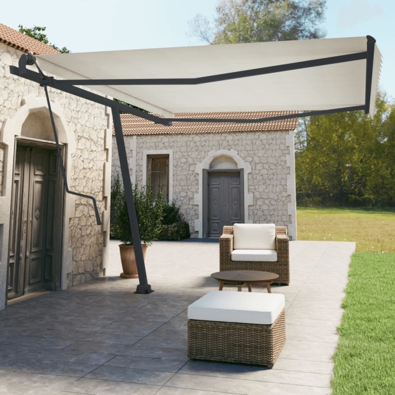 vidaXL Stützen für Markisen Anthrazit 450x245 cm Eisen vidaXL Stützen für Markisen Anthrazit 450x245 cm Eisen