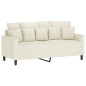 vidaXL 2-Sitzer-Sofa Creme 140 cm Samt vidaXL 2-Sitzer-Sofa Creme 140 cm Samt