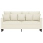 vidaXL 2-Sitzer-Sofa Creme 140 cm Samt vidaXL 2-Sitzer-Sofa Creme 140 cm Samt