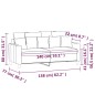 vidaXL 2-Sitzer-Sofa Creme 140 cm Samt vidaXL 2-Sitzer-Sofa Creme 140 cm Samt