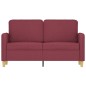 vidaXL 2-Sitzer-Sofa Weinrot 120 cm Stoff vidaXL 2-Sitzer-Sofa Weinrot 120 cm Stoff