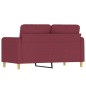 vidaXL 2-Sitzer-Sofa Weinrot 120 cm Stoff vidaXL 2-Sitzer-Sofa Weinrot 120 cm Stoff