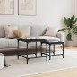 vidaXL Satztische 2 Stk. Schwarz Holzwerkstoff vidaXL Satztische 2 Stk. Schwarz Holzwerkstoff