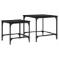 vidaXL Satztische 2 Stk. Schwarz Holzwerkstoff vidaXL Satztische 2 Stk. Schwarz Holzwerkstoff