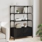 vidaXL Bücherregal 3 Böden Schwarz 70x30x109,5 cm Holzwerkstoff vidaXL Bücherregal 3 Böden Schwarz 70x30x109,5 cm Holzwerkstoff