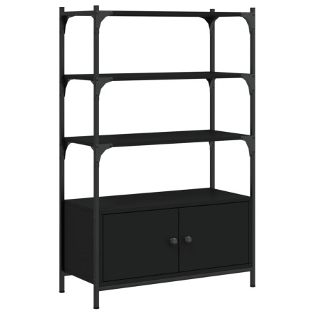 vidaXL Bücherregal 3 Böden Schwarz 70x30x109,5 cm Holzwerkstoff