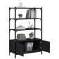 vidaXL Bücherregal 3 Böden Schwarz 70x30x109,5 cm Holzwerkstoff vidaXL Bücherregal 3 Böden Schwarz 70x30x109,5 cm Holzwerkstoff