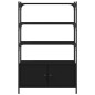 vidaXL Bücherregal 3 Böden Schwarz 70x30x109,5 cm Holzwerkstoff vidaXL Bücherregal 3 Böden Schwarz 70x30x109,5 cm Holzwerkstoff