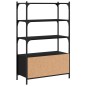 vidaXL Bücherregal 3 Böden Schwarz 70x30x109,5 cm Holzwerkstoff vidaXL Bücherregal 3 Böden Schwarz 70x30x109,5 cm Holzwerkstoff