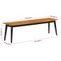 vidaXL Sitzbank 160x40x45 cm Massivholz Mango und Eisen vidaXL Sitzbank 160x40x45 cm Massivholz Mango und Eisen