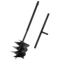 vidaXL Erdbohrer mit Griff 250 mm Stahl Schwarz vidaXL Erdbohrer mit Griff 250 mm Stahl Schwarz