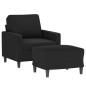 vidaXL Sessel mit Hocker Schwarz 60 cm Samt vidaXL Sessel mit Hocker Schwarz 60 cm Samt