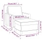 vidaXL Sessel mit Hocker Schwarz 60 cm Samt vidaXL Sessel mit Hocker Schwarz 60 cm Samt