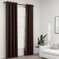 vidaXL Verdunkelungsvorhänge Ösen Leinenoptik 2 Stk. Taupe 140x245 cm vidaXL Verdunkelungsvorhänge Ösen Leinenoptik 2 Stk. Taupe 140x245 cm