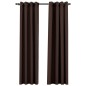 vidaXL Verdunkelungsvorhänge Ösen Leinenoptik 2 Stk. Taupe 140x245 cm vidaXL Verdunkelungsvorhänge Ösen Leinenoptik 2 Stk. Taupe 140x245 cm