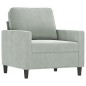 vidaXL Sessel Hellgrau 60 cm Samt vidaXL Sessel Hellgrau 60 cm Samt