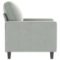 vidaXL Sessel Hellgrau 60 cm Samt vidaXL Sessel Hellgrau 60 cm Samt
