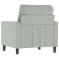 vidaXL Sessel Hellgrau 60 cm Samt vidaXL Sessel Hellgrau 60 cm Samt