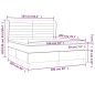 vidaXL Boxspringbett mit Matratze Dunkelbraun 160x200 cm Stoff vidaXL Boxspringbett mit Matratze Dunkelbraun 160x200 cm Stoff