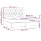 vidaXL Boxspringbett mit Matratze & LED Dunkelbraun 160x200 cm Stoff vidaXL Boxspringbett mit Matratze & LED Dunkelbraun 160x200 cm Stoff