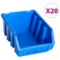 vidaXL Stapelboxen 20 Stk. Blau Kunststoff vidaXL Stapelboxen 20 Stk. Blau Kunststoff
