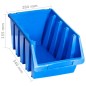 vidaXL Stapelboxen 14 Stk. Blau Kunststoff vidaXL Stapelboxen 14 Stk. Blau Kunststoff