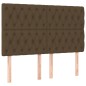 vidaXL Boxspringbett mit Matratze & LED Dunkelbraun 160x200 cm Stoff vidaXL Boxspringbett mit Matratze & LED Dunkelbraun 160x200 cm Stoff