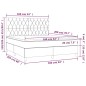 vidaXL Boxspringbett mit Matratze Dunkelbraun 160x200 cm Stoff