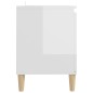 vidaXL TV-Schrank mit Massivholz-Beinen Hochglanz-Weiß 103,5x35x50 cm vidaXL TV-Schrank mit Massivholz-Beinen Hochglanz-Weiß 103,5x35x50 cm