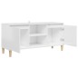 vidaXL TV-Schrank mit Massivholz-Beinen Hochglanz-Weiß 103,5x35x50 cm vidaXL TV-Schrank mit Massivholz-Beinen Hochglanz-Weiß 103,5x35x50 cm