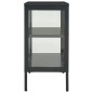 vidaXL Sideboard Anthrazit 70x35x70 cm Stahl und Glas vidaXL Sideboard Anthrazit 70x35x70 cm Stahl und Glas