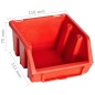 vidaXL 32-tlg. Sichtlagerkasten-Set mit Wandhalterung Rot und Schwarz vidaXL 32-tlg. Sichtlagerkasten-Set mit Wandhalterung Rot und Schwarz