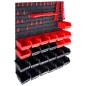 vidaXL 29-tlg. Sichtlagerkasten-Set mit Wandhalterung Rot und Schwarz vidaXL 29-tlg. Sichtlagerkasten-Set mit Wandhalterung Rot und Schwarz