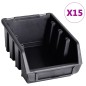 vidaXL 29-tlg. Sichtlagerkasten-Set mit Wandhalterung Rot und Schwarz vidaXL 29-tlg. Sichtlagerkasten-Set mit Wandhalterung Rot und Schwarz