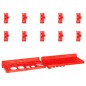 vidaXL 29-tlg. Sichtlagerkasten-Set mit Wandhalterung Rot und Schwarz vidaXL 29-tlg. Sichtlagerkasten-Set mit Wandhalterung Rot und Schwarz