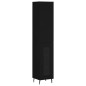 Highboard Schwarz 34,5x34x180 cm Holzwerkstoff Highboard Schwarz 34,5x34x180 cm Holzwerkstoff