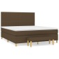 vidaXL Boxspringbett mit Matratze Dunkelbraun 160x200 cm Stoff vidaXL Boxspringbett mit Matratze Dunkelbraun 160x200 cm Stoff