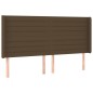 vidaXL Boxspringbett mit Matratze & LED Dunkelbraun 160x200 cm Stoff vidaXL Boxspringbett mit Matratze & LED Dunkelbraun 160x200 cm Stoff
