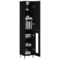 Highboard Schwarz 34,5x34x180 cm Holzwerkstoff Highboard Schwarz 34,5x34x180 cm Holzwerkstoff